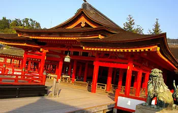 Shinto temple honden haiden Shinto temple honden haiden
